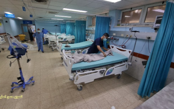 A new coronavirus ward opened in the European Hospital in eastern Khan Yunis 