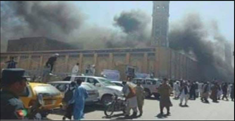 Documentation of the attack on the mosque in Kunduz (Al-Na'im News, October 9, 2021; Al-Madar, October 8, 2021)