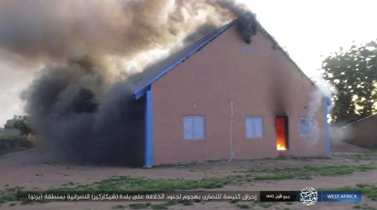 Churches set on fire by ISIS (Telegram, October 6, 2021)