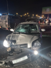 The vehicle involved in the attack (Israel Police Force spokesman's unit, October 14, 2021).