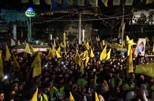  Fatah demonstration in Gaza City (Twitter account of journalist Hassan Aslih, December 31, 2021).