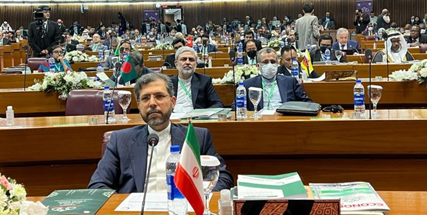 Saeed Khatibzadeh at the conference of foreign minister of the Organization of Islamic Cooperation. (Fars, March 22)