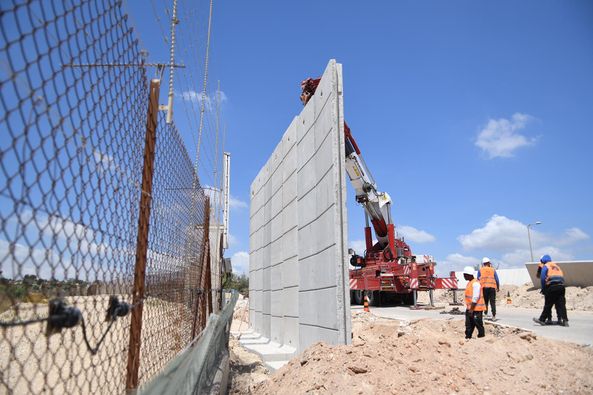  העבודות להקמת הגדר בצפון השומרון (דף הפייסבוק של משרד הביטחון, 22 ביוני 2022)