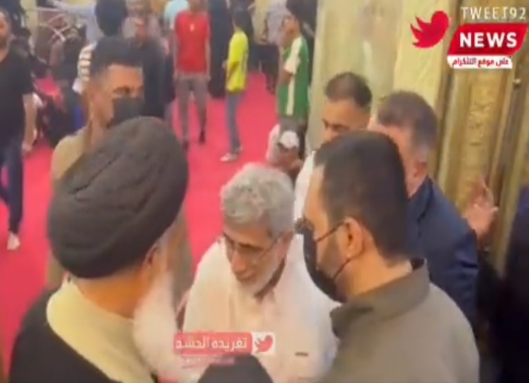 The visit of Esmail Qa’ani in Karbala. (Dijlah Tv, July 29)