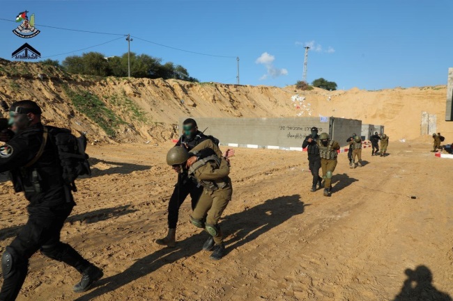 תרחיש המדמה חטיפת חיילי צה"ל במהלך התרגיל (ערוץ הטלגרם של חדר המבצעים המשותף, 28 בדצמבר 2022) 