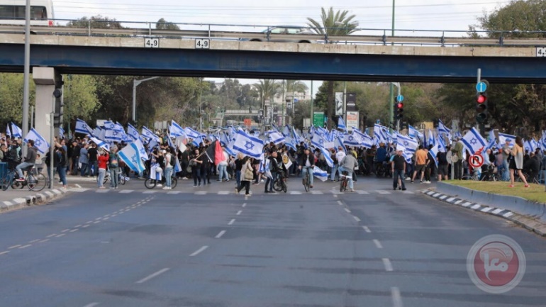 The protest in Israel (Ma'an and Amad, March 9, 2023).