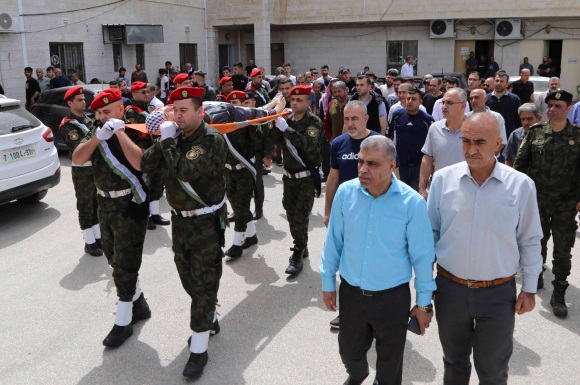 הלוויה צבאית שנערכה לו בקלקיליה (דף הפייסבוק של מושל מחוז קלקיליה, 9 באפריל 2023)