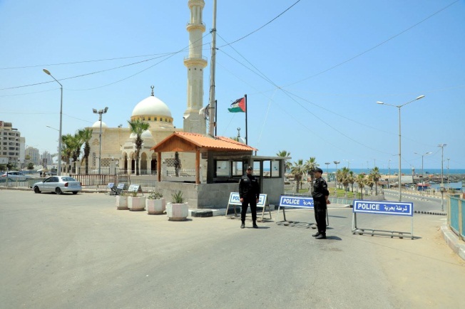 פריסת כוחות משטרה (של חמאס) ברחובות לאור המצב בעזה. ניתן לראות כי הרחובות ריקים (דף הפייסבוק של משרד הפנים בעזה, 10 במאי 2023)