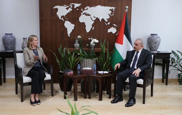 Shtayyeh meets with the Norwegian envoy (Wafa, June 8, 2023).