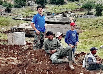 תושבי כפר שובא שחצו את ה"קו הכחול" (חשבון הטוויטר alishoeib1970@, 8 ביוני 2023) 