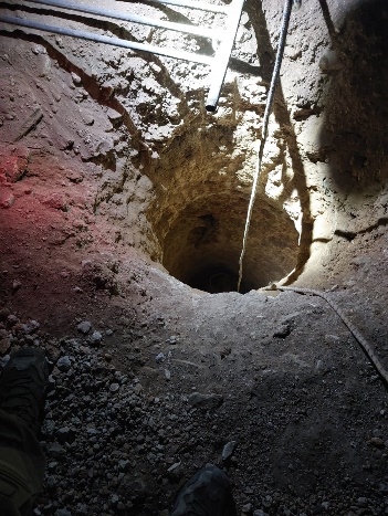 Underground shaft used to store IEDs. 