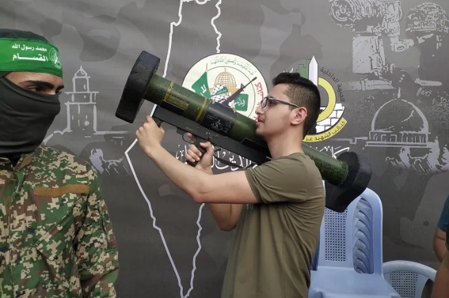 Weapons exhibited in Gaza City (aljazeera.net, July 1, 2023).