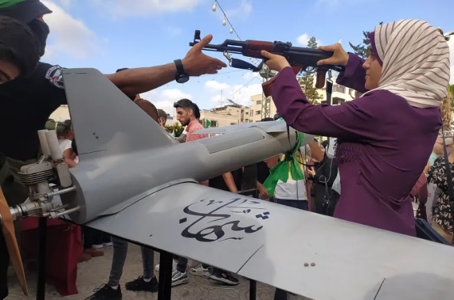 Weapons exhibited in Gaza City (aljazeera.net, July 1, 2023).