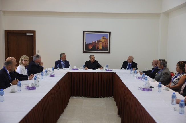 Nabil Abu Rudeineh meets with a Congressional delegation (Wafa, June 26, 2023). 