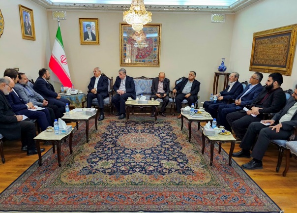 Members of the Palestinian Liberation Front meet with Iranian diplomats in the Iranian embassy in Damascus (ISNA, July 4, 2023).