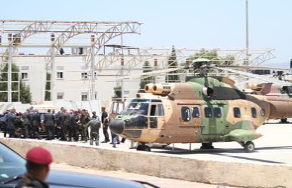 Mahmoud Abbas lands in Jenin. 