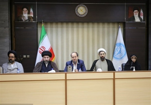 The Iraqi delegation at Tehran University (Tasnim, July 8, 2023).