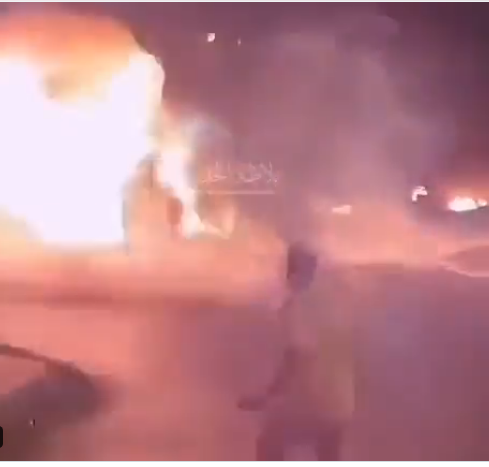 IED explodes during the riot (Shehab Telegram channel, July 19, 2023)