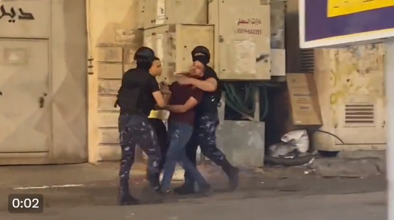 PA security forces disperse a celebration march in the Jenin refugee camp (Shehab Twitter account, August 5, 2023).