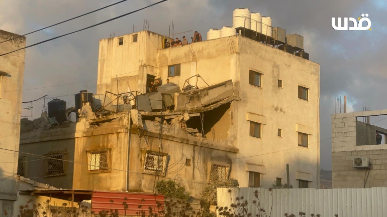 The terrorist's house after its demolition (IDF spokesperson's Twitter account, August 8, 2023).