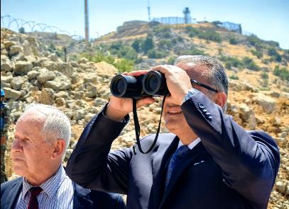 Al-Murtada looks at the territory of Israel (Ali Shoeib's Twitter account, August 18, 2023).