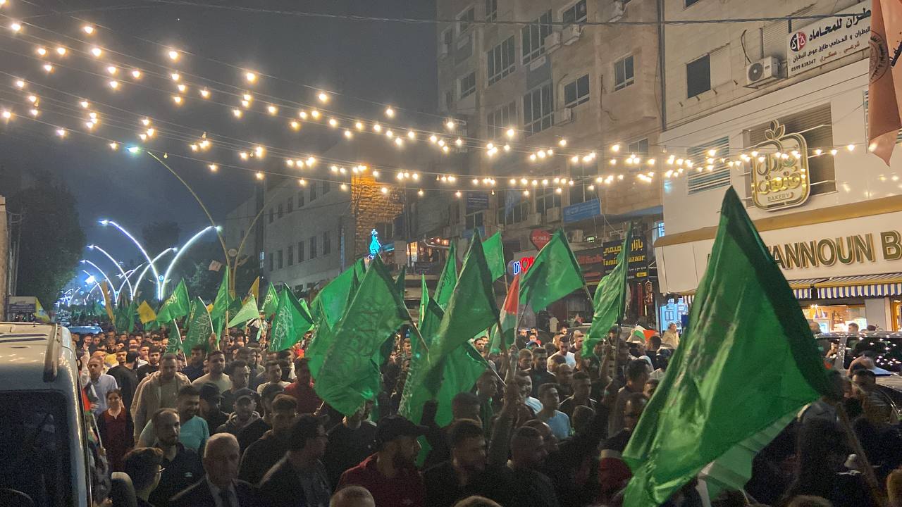 A procession in Hebron (Shehab Twitter account, October 11, 2023)