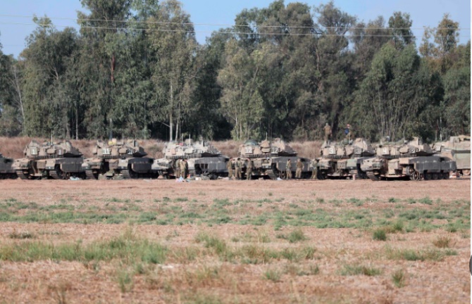 Media coverage about the reinforcement of IDF forces at the Gaza border in preparation for the ground maneuver.