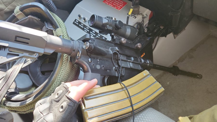 The weapons confiscated during the activity (IDF spokesman's Twitter account, November 1, 2023)