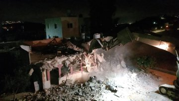 Demolition of the terrorist's house (IDF spokesman's X account, November 15, 2023)