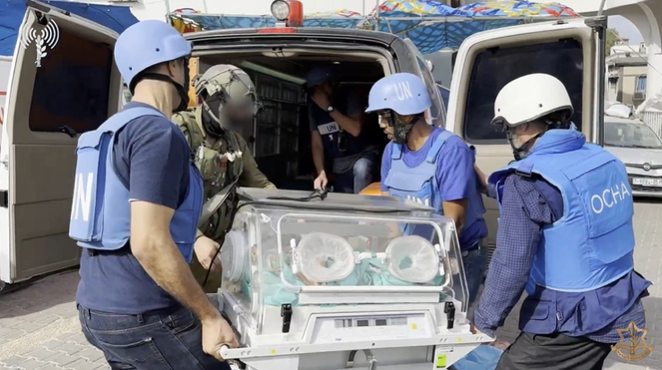 The coordinated evacuation of babies from the Shifa premature baby ward with 