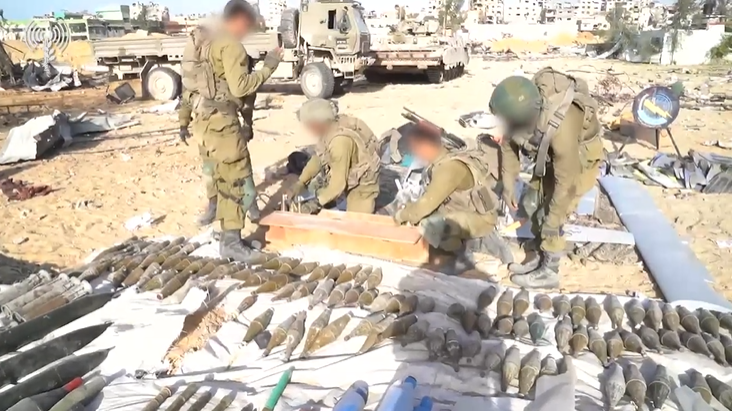 IDF forces clear out a weapons warehouse located in the northern Gaza Strip (IDF website, December 6, 2023)