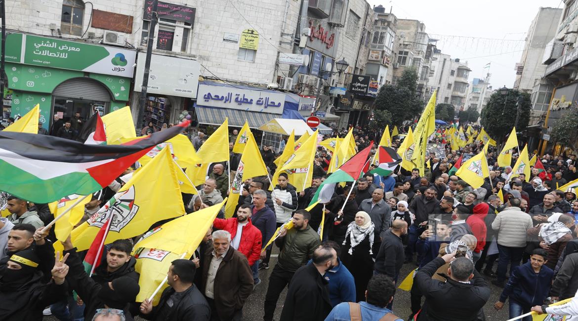 The march in Ramallah (Wafa, December 6, 2023).