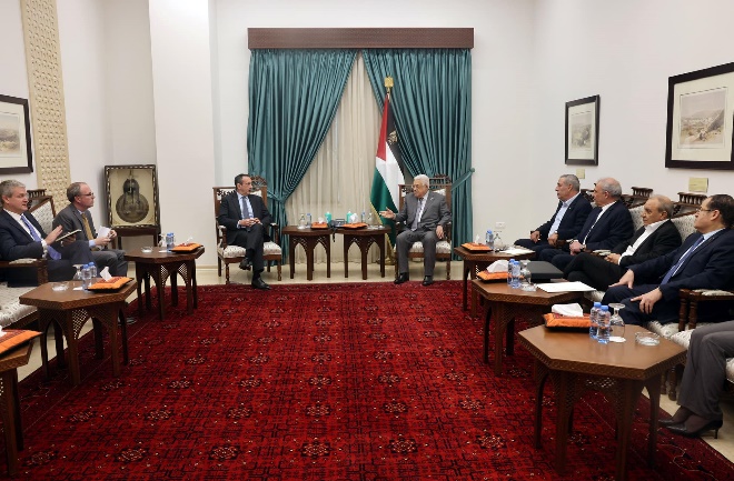 Mahmoud Abbas meets in Ramallah with Philip Gordon, American vice president's national security advisor (Wafa, December 6, 2023)