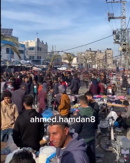 The market in the Jabalia refugee camp after the departure of the IDF forces (QudsN X account, January 22, 2024) 