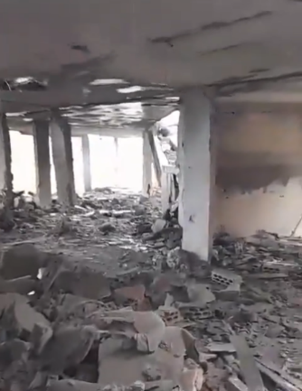 The results of the Israeli Air Force attacks in al-Hiyam attack (Fouad Khreiss' X account, January 26, 2024) 