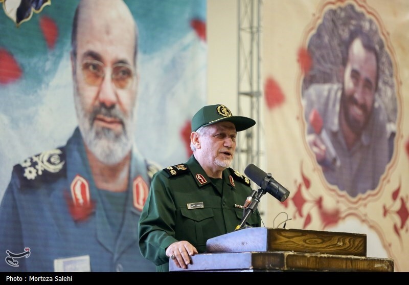 Rahim Safavi at the ceremony in Esfahan (Tasnim, April 12, 2024)