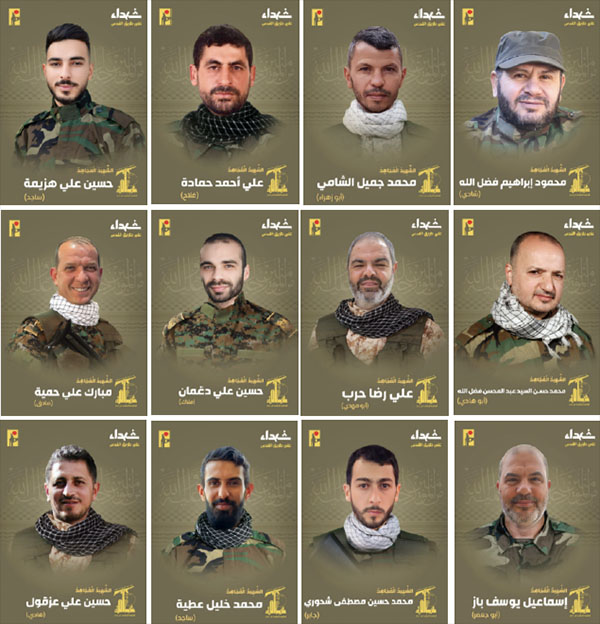 The Hezbollah fatality (Hezbollah information Telegram channel , April 15-May 1, 2024)