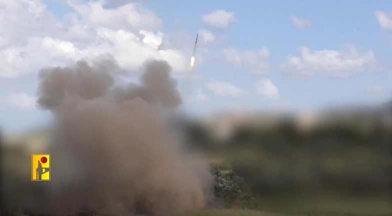 The rockets launched at Kiryat Shmona (Hezbollah combat information Telegram channel, May 6, 2024)