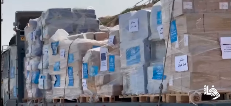 Delivering medical aid to the hospitals in the northern Gaza Strip (Wafa YouTube channel, April 23, 2024) 