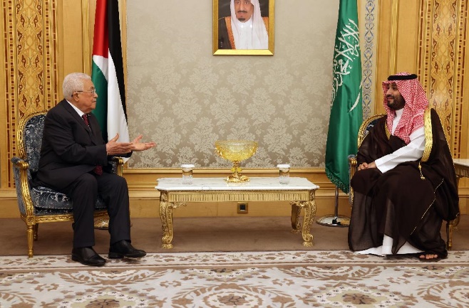 Mahmoud Abbas meets with the Saudi Arabian crown prince (Wafa, April 29, 2024)