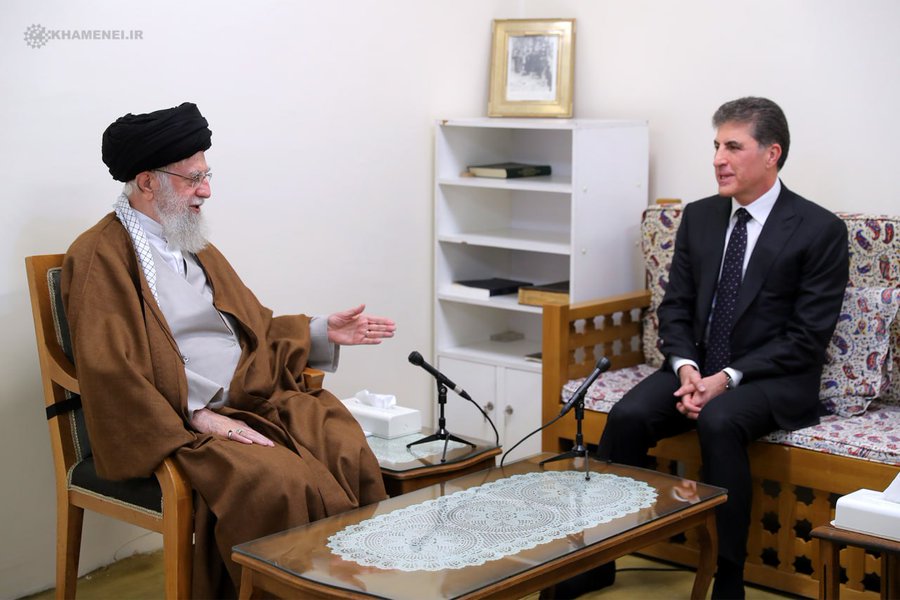 The president of the Kurdish region meets with the Supreme Leader of Iran (Supreme Leader’s website, May 6, 2024)