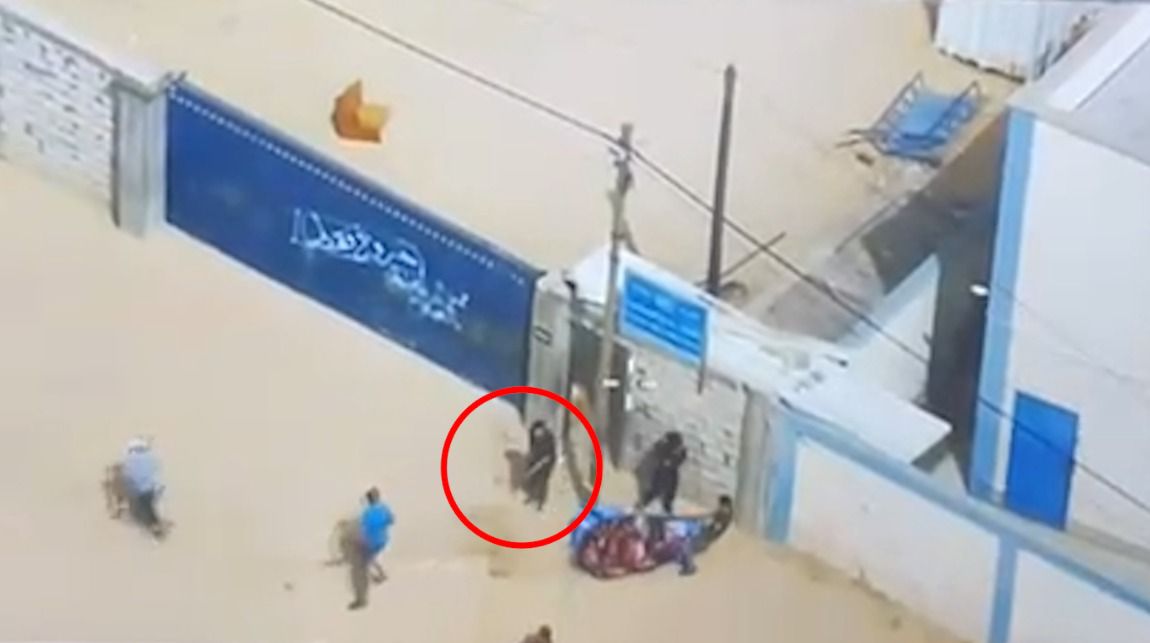 Palestinians at the UNRWA compound in east Rafah (IDF spokesperson, May 14, 2024)