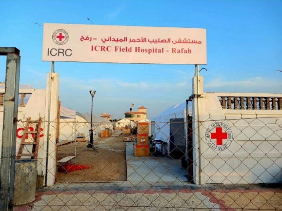 Red Cross field hospital in Rafah (International Red Cross website, May 14, 2024)