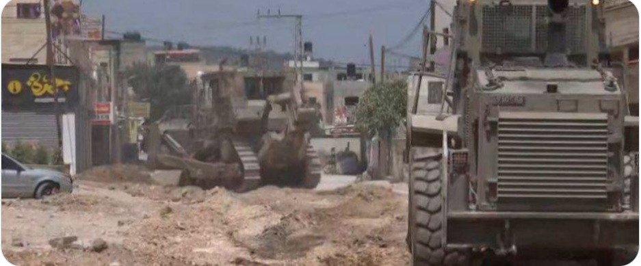 Israeli security force activity in the Jenin refugee camp. 