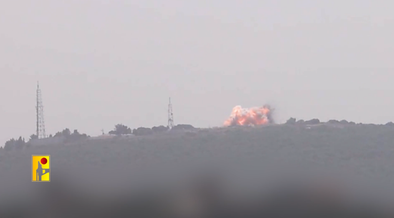 Burkan rocket hit in the Biranit camp (Hezbollah combat information Telegram channel, May 20, 2024)