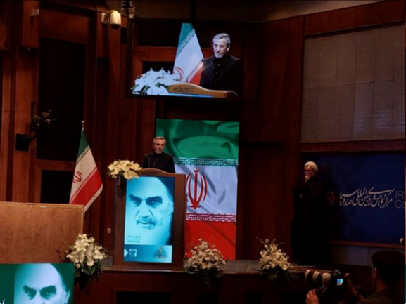 Ali Bagheri at a conference on Gaza in Tehran (ISNA, June 1, 2024)