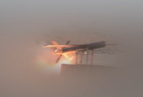 Launch of a drone at Eilat (Islamic Resistance in Iraq Telegram channel, June 2, 2024). 