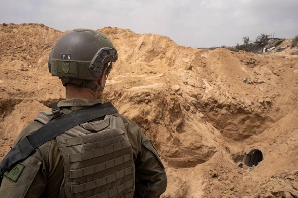 A tunnel shaft exposed in the central Gaza Strip (IDF spokesperson, June 11, 2024)