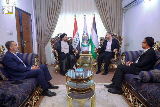 Al-Hafi and al-Side meet at the newly-opened Hamas office in Baghdad (Imam Ali Brigades Telegram channel, June 11, 2024)