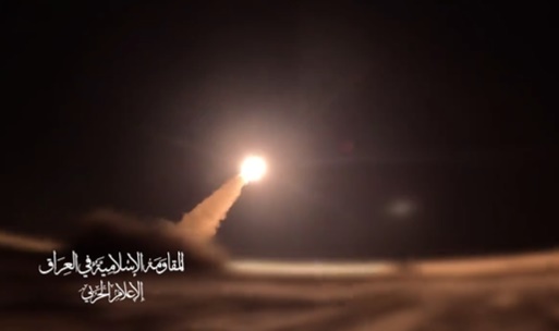 Cruise missile being launched at Haifa (Islamic Resistance in Iraq Telegram channel, July 19, 2024)